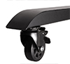 Includes non-marking 4&rdquo; locking/braked castors and alternative levelling feet