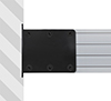 Ideal for mounting between opposing walls, the BT8390-WFK4 fits to walls at a 90&deg; angle