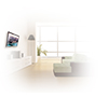 BTV501 Flat Screen Wall Mount with Tilt - Lifestyle Image