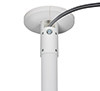 BT5961 - Integrated cable management through the top and side of the ceiling mount