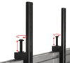 BT8514 - Interface arms include levelling screws to adjust the height of the screen