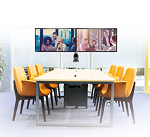 BT8516 - Universal Twin Screen VC Trolley - Lifestyle Image