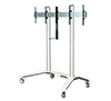 BT8515 - Universal Twin Screen VC Trolley - White with Silver Mounting Rail
