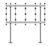 BT93INFWP-B-4X4 - Bolt Down Stand with Silver Columns