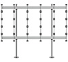 BT93INFWP-B-5X5 - Bolt Down Stand with Silver Columns