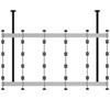 BT93INFWP-C-5X5 - Ceiling Mount with Black Poles