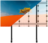 BT93INFWP-S-5X5 - Floor Stand with Black Columns